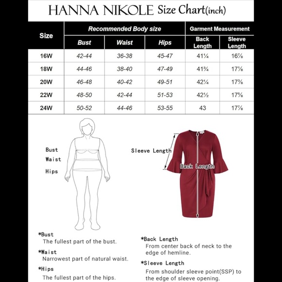 NWT Hanna Nikole Bell Sleeve Ruched Wrap Cocktail Dress Plus Size 22W - Picture 3 of 9